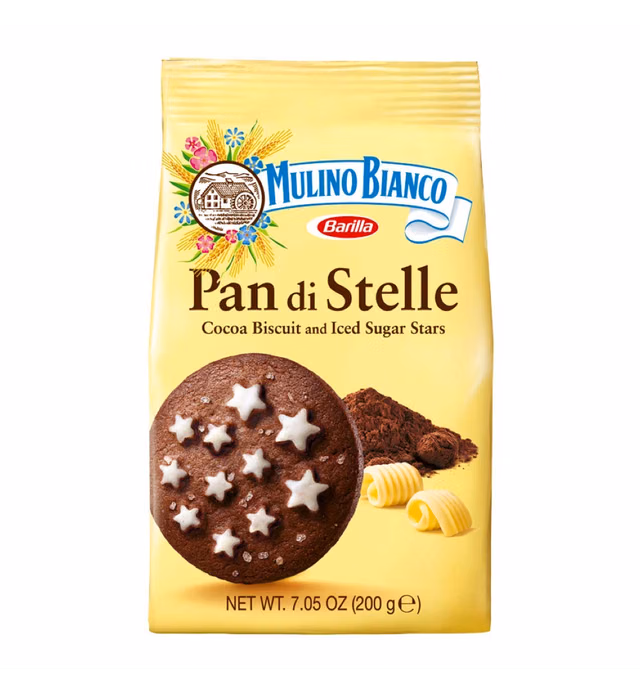 Mulino Bianco Pan Di Stelle Cocoa Biscuits With Sugar Stars 3 Pack, 21.15 Oz