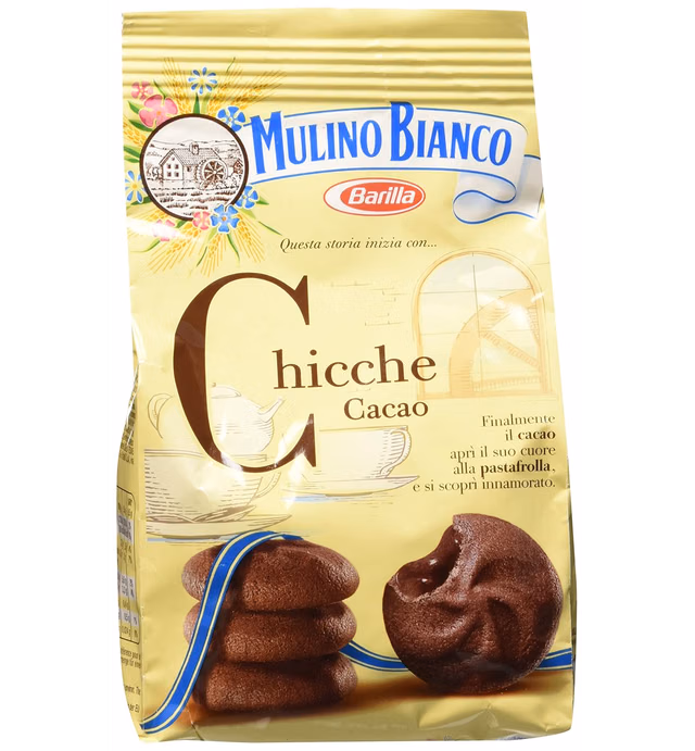 Mulino Bianco: "Chicche" Shortcake filled with cocoa cream - 7.05 Oz (200g) [ Italian Import ]