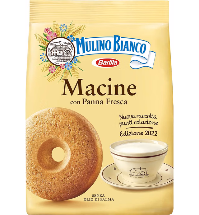 Mulino Bianco: "Macine" Shortbread cookies Cream - 28.21 Oz (800g) [ Italian Import ]