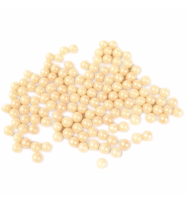 O'Creme Ivory Edible Sugar Pearls Cake Decorating Supplies for Bakers: Cookie, Cupcake & Icing Toppings, Beads Sprinkles For Baking, Certified, Candy Sugar Ball Accents (5mm, 32 oz)