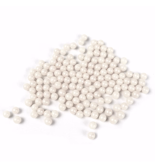 O'Creme White Edible Sugar Pearls Cake Decorating Supplies for Bakers: Cookie, Cupcake & Icing Toppings, Beads Sprinkles For Baking, Certified, Candy Sugar Ball Accents (6mm, 16 Oz)