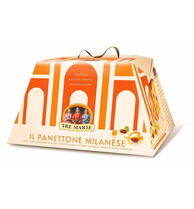 Tre Marie Il Panettone Milanese 750 g (1 lb 10.5 oz) Traditional Italian Christmas Cake