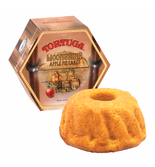 TORTUGA Caribbean Moonshine Apple Pie Cake - 16 oz Cake - The Perfect Premium Gourmet Gift for Gift Baskets & Birthday Gifts - Great Cakes for Delivery