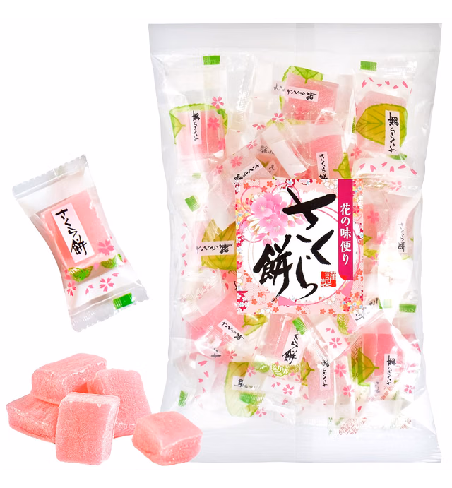 Japanese Sakura Mochi Candies -Cherry blossom Rice Cakes- Aromatic Flavor of Japanese Spring 300g/10.58oz【YAMASAN】