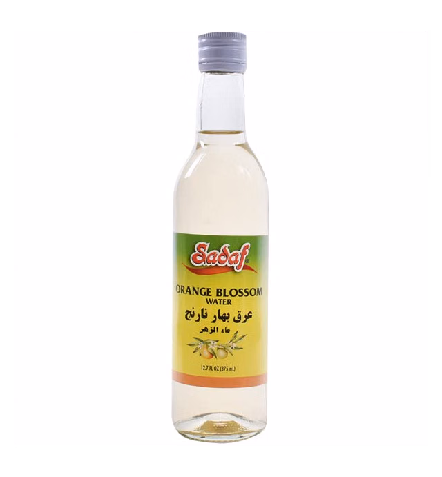 Sadaf Orange Blossom Water for Cooking - Food Grade Orange Blossom Water for Baking, Food Flavoring or Drinking - Ideal for Persian desserts, cakes or syrups - Product of Lebanon (12.7 fl Oz)