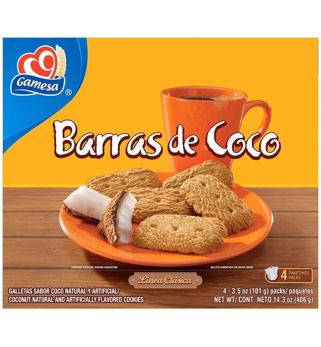 GAMESA Barras De Coco Cookie, 14.30 Ounce