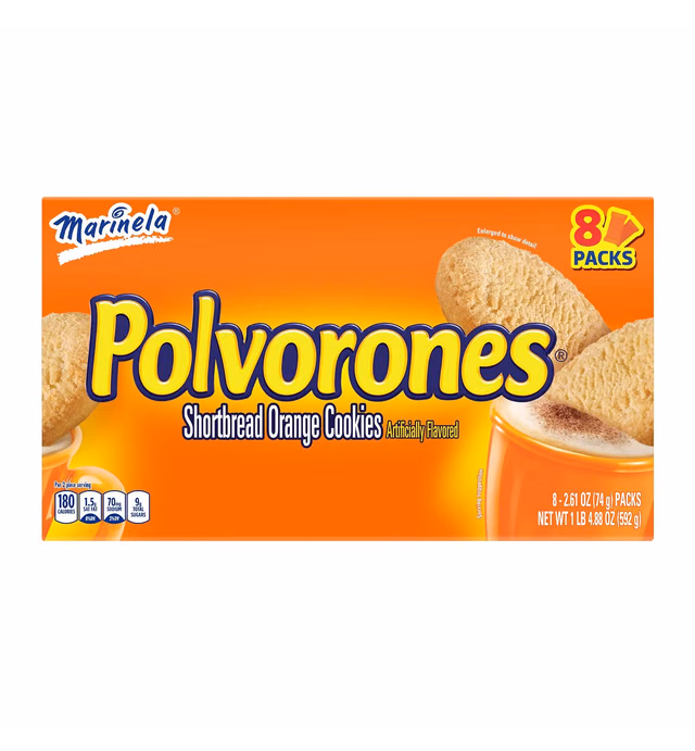 Marinela Polvorones Orange Artificially Flavored Shortbread Cookies 1 pack (8 count)