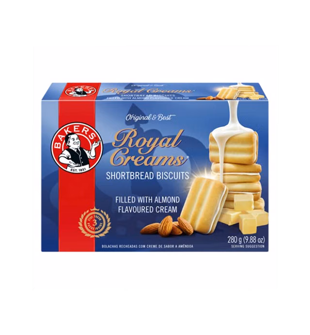 Bakers Royal Creams Shortbread Biscuits 280g