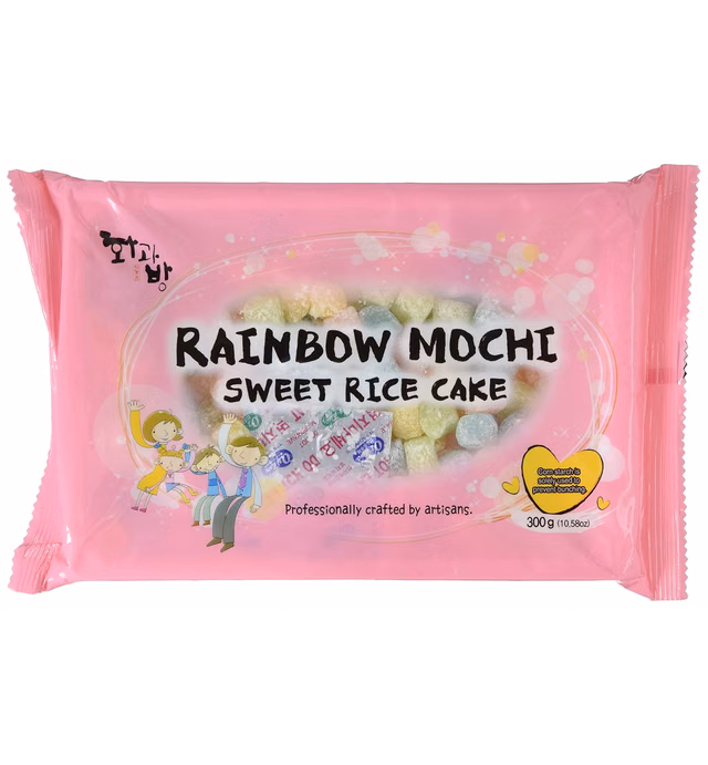 Mochi Sweet Rice Cakes MINI Sweet Rice Cake - Rainbow 300G 10.58oz