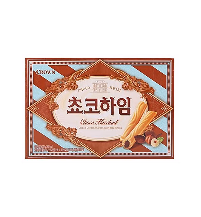 Crown Cream Filled Wafer Cookies with Hazelnut 142g (Choco, 1 Pack)