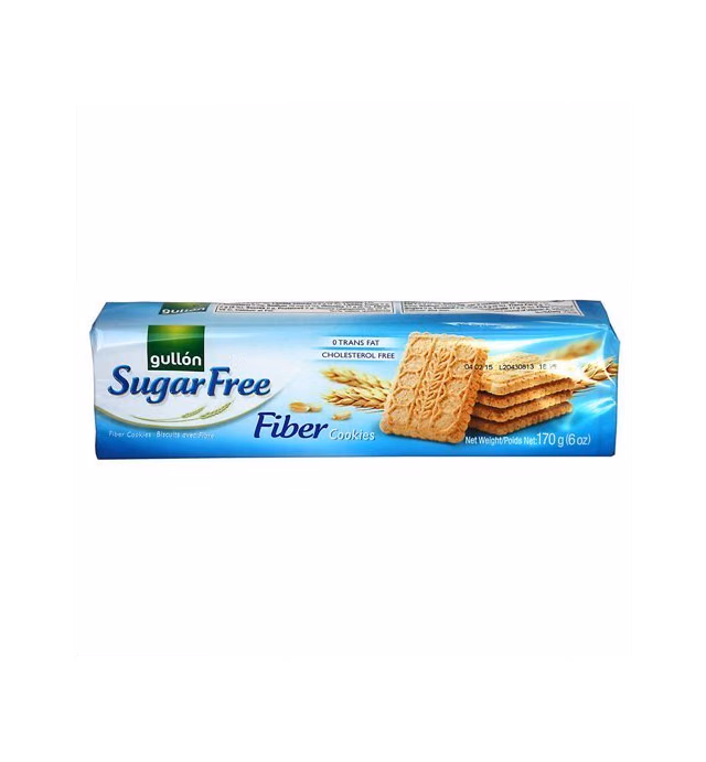 Gullon SF Fiber Cookies 6 Ounce, 170 Gram, Pack of 5