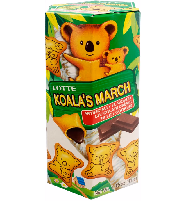 Lotte Koala's March Cookie with Chocolate Cream, 1.45 oz
