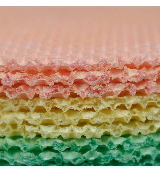Wafer Sheets Pack of Nine Round Tort Wafers Green White Pink 3.2oz (90g) (Pack of 2)
