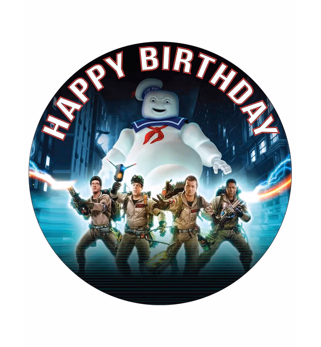 7.5 Inch Edible Cake Toppers Cures Ghostbusters Themed Birthday Party Collection of Edible Cake Decorations