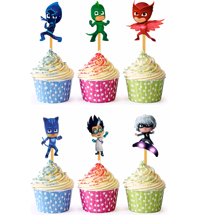 24x Cupcake Topper Picks (p Masks)