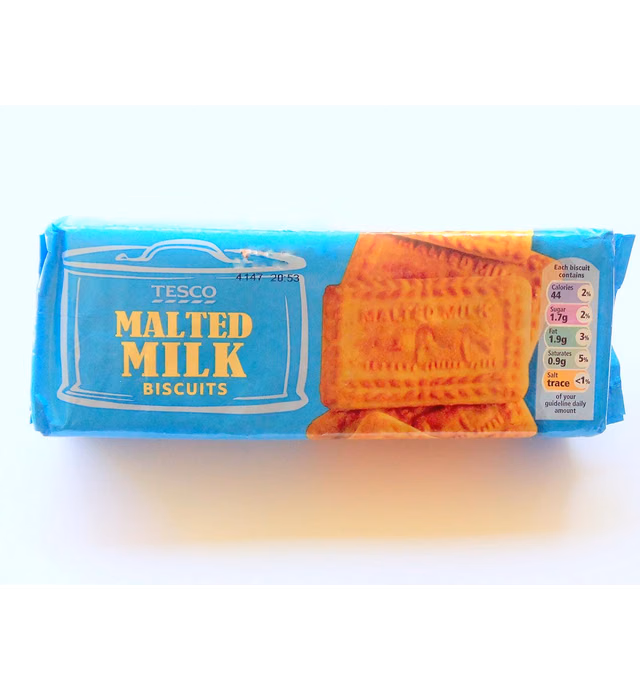 Tesco Malted Milk Biscuits 200g (Pack of 6)