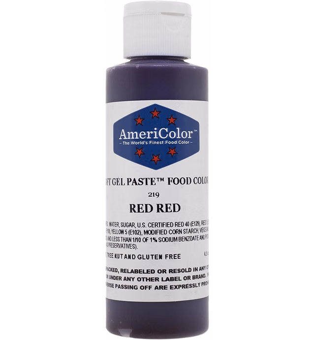 RED RED SOFT GEL PASTE 4.5 OZ Cake Decorating