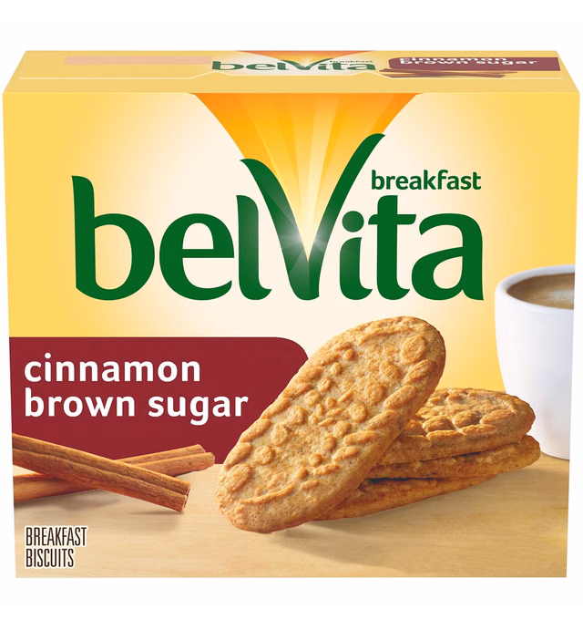 belVita Cinnamon Brown Sugar Breakfast Biscuits, (4 Biscuits Per Pack) 1.76 Ounce (Pack of 5)