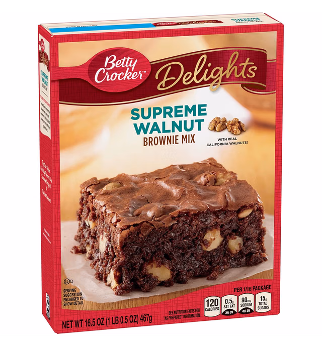 Betty Crocker Delights Supreme Walnut Brownie Mix, 16.5 oz.