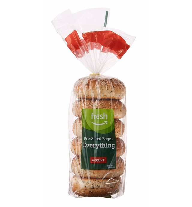 Fresh Brand – Everything Pre-Sliced Bagels, 21 oz (6 ct)