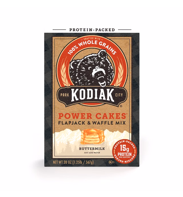 Kodiak Cakes Power Cakes All Natural Non GMO Protein Pancake/Flapjack/Waffle Mix, Buttermilk, 20 Ounce