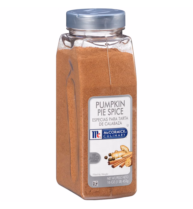 McCormick Culinary Pumpkin Pie Spice, 16 oz - One 16 Ounce Container of Pumpkin Spice Powder, Perfect for Sweet Potatoes, Apple Dishes, Candied Nuts, Cookies and More