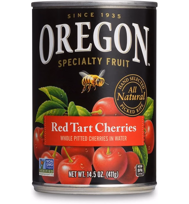 Oregon Fruit Pitted Red Tart Cherries in Water, 14.5-Ounce Cans (Pack of 8)