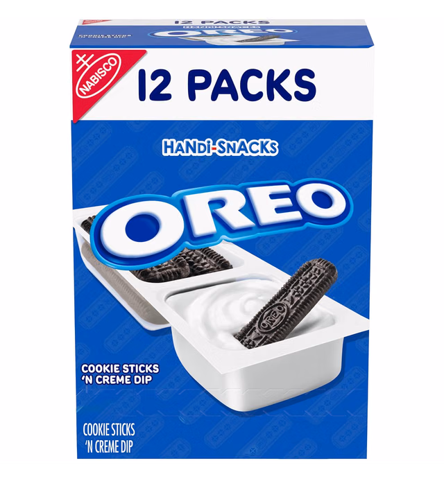 Handi-Snacks OREO Cookie Sticks 'N Creme Dip Snack Packs, 12 Snack Packs