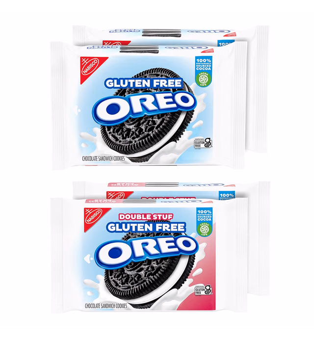 OREO Original & OREO Double Stuf Gluten Free Cookies Variety Pack, 4 Packs