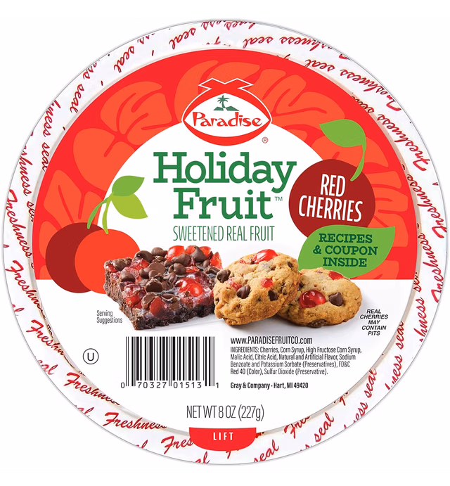 Paradise Red Cherries, 8 Ounce
