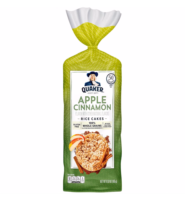 Quaker Gluten Free Rice Cakes, Apple Cinnamon, 6.53 Oz