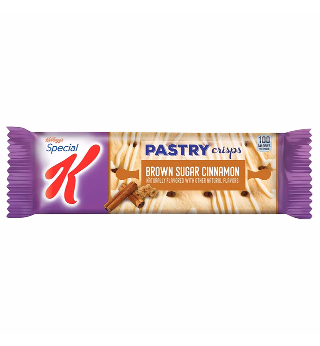 Special K Pastry Crisps, Breakfast Bars, 100 Calorie Snacks, Brown Sugar Cinnamon (8 Boxes, 96 Crisps)