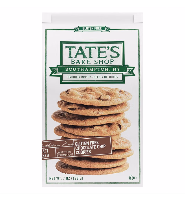Tate's Bake Shop Gluten Free Chocolate Chip Cookies, Gluten Free Cookies, 7 oz
