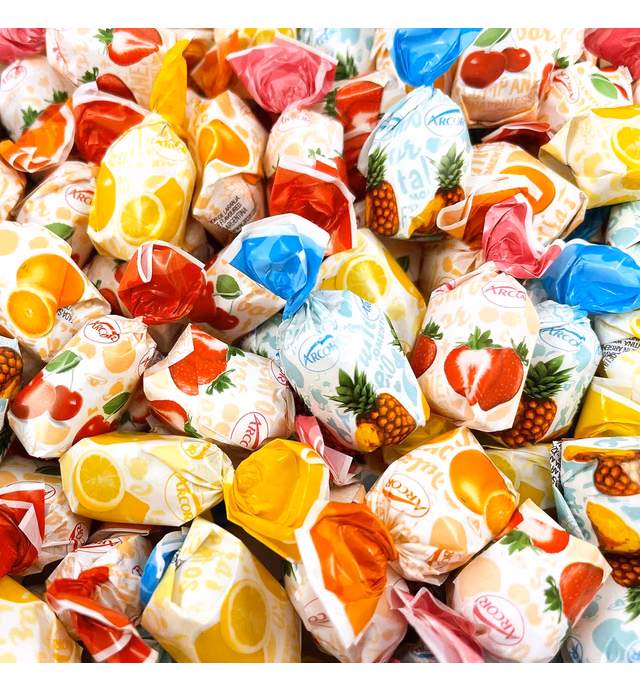 Arcor Fruit Filled Assorted Bon Bons Hard Candy, Bulk Candies (Pack of 6 Pounds)