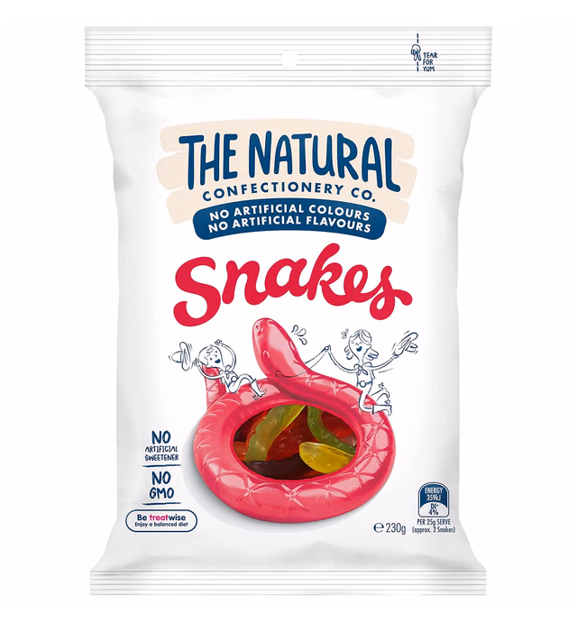 The Natural Confectionery Co Snakes 260g bag