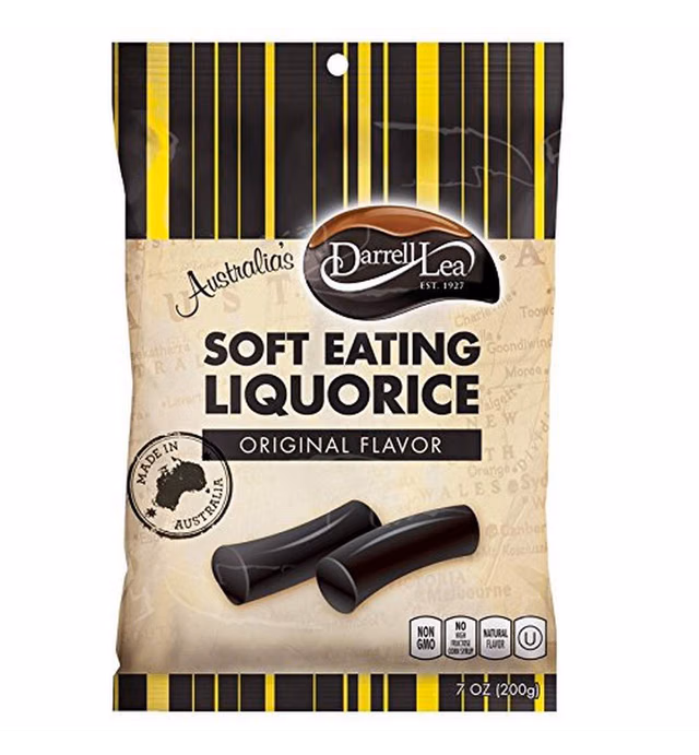 Darrell Lea Original (Black) Soft Eating Liquorice, 7-Ounce Bags (Pack of 8)
