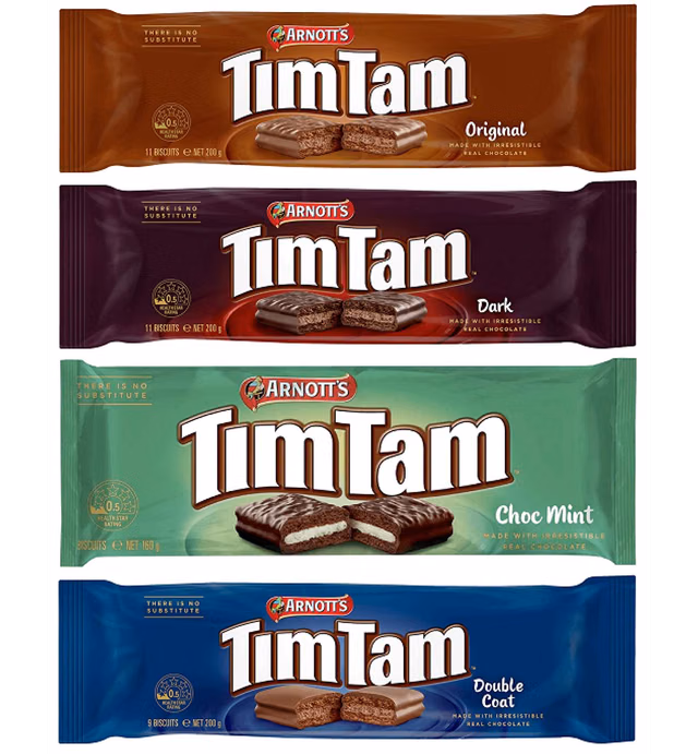 Tim Tam - CLASSIC COLLECTION - (Original, Dark Chocolate, Choc Mint, Double Coat) | 4 pack | Made in and Imported from Australia in Eco Friendly Packaging crafted by Delia Creations