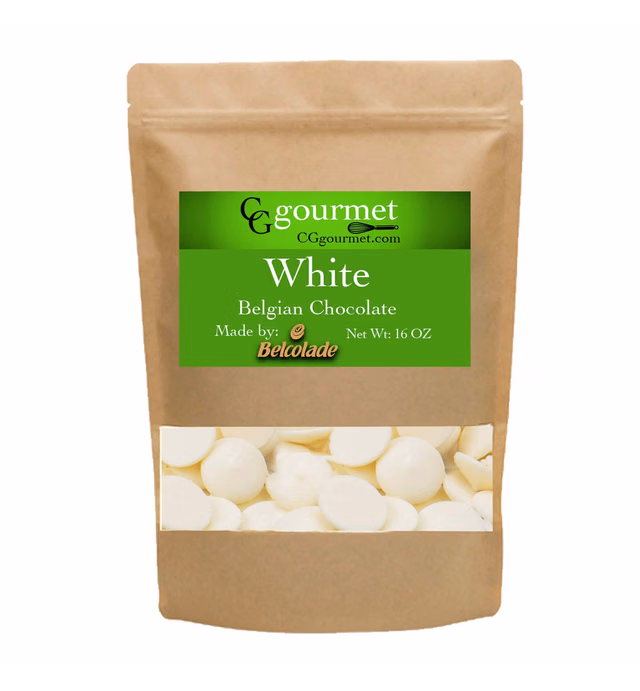 Belcolade Belgian Baking White Chocolate Discs - Blanc Selection 30% - 16 OZ (1LB)