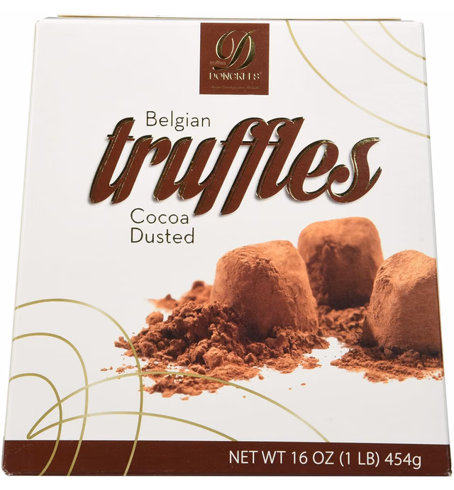 Donckels Cocoa Dusted Belgian Chocolate Truffles - 1 LB Box