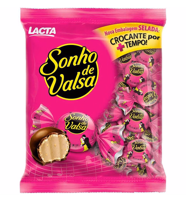 Bombom Sonho de Valsa - Lacta, Chocolate Candy Imported from Brazil (Pack of 1)