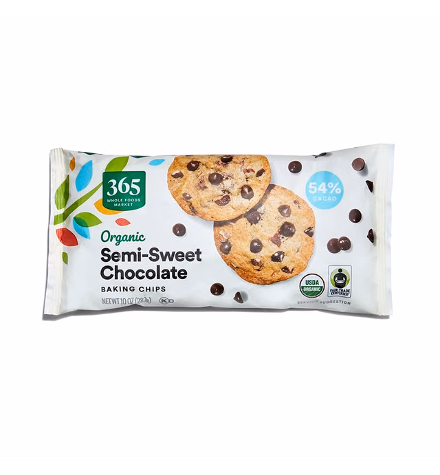 365 by Whole Foods Market, Organic Semi Sweet Chocolate Chips, 10 Ounce