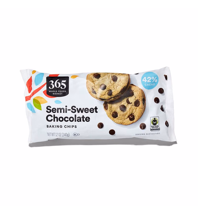 365 by Whole Foods Market, Semi-Sweet Chocolate Chips, 12 Ounce