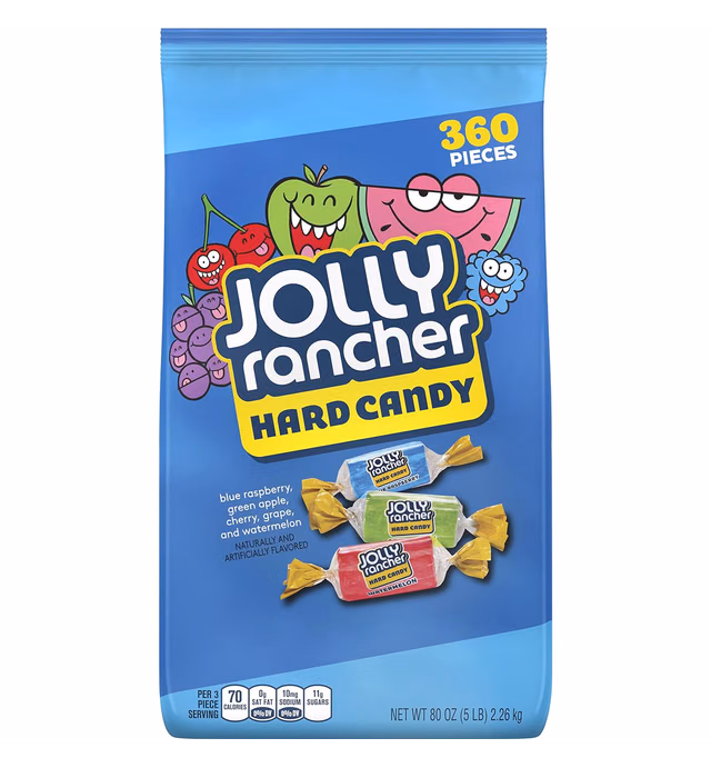 JOLLY RANCHER Hard Candy, Assorted, 5 Pound Bulk Candy