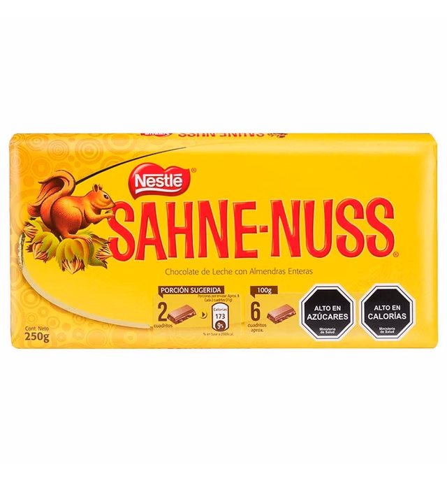 Sahne Nuss Nestle Chile Chocolate With Almonds 250 Grms Classic Chilean Food