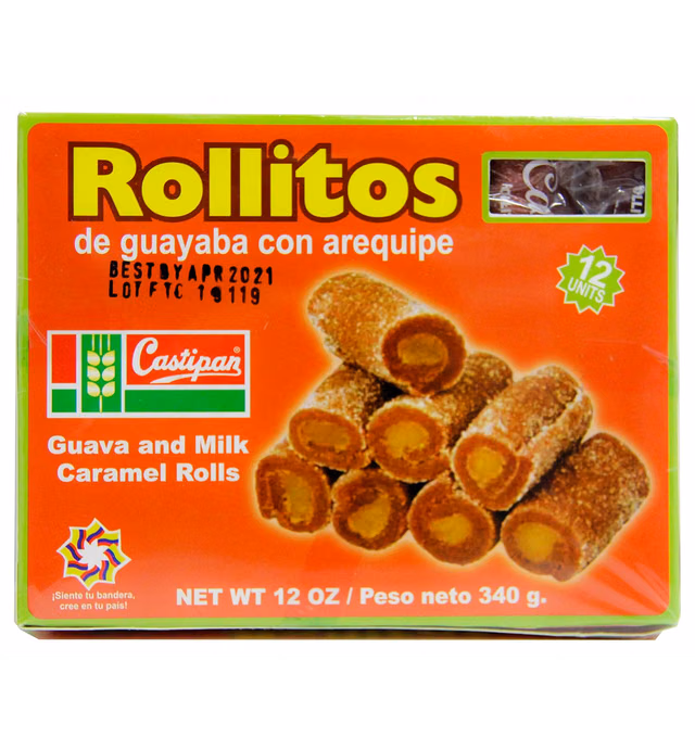 Castipan Rollitos de Guayaba Con Arequipe 12 Oz