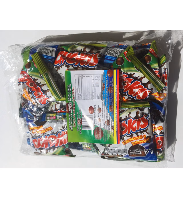CHOKIS Bolitas de Maiz Cubiertas en Chocolate - Bag of 16.