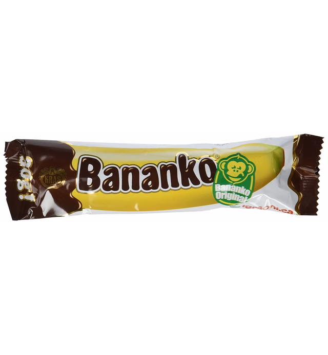 Bananko, CASE, 30gx36, Chocolate Covered Banana Flavored Dessert- New Pack
