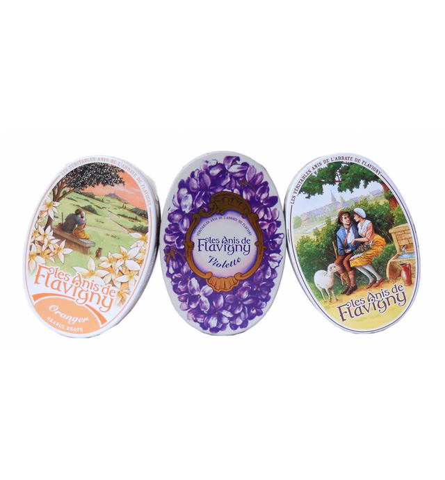 Abbaye De Flavigny - Orange, Anise and Violet Flavored Candies From France 6 Pack 6x1.75oz