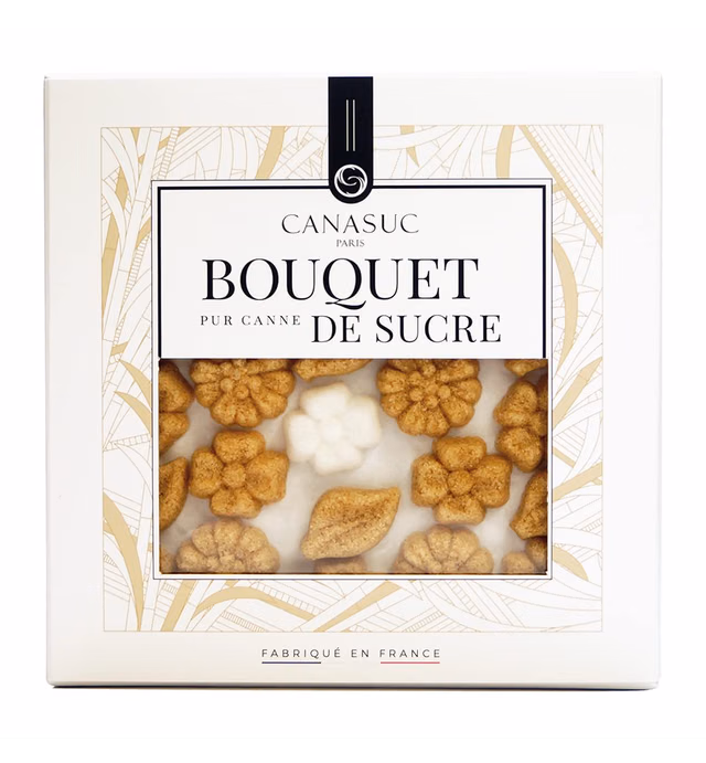 Canasuc Paris, Bouquet de Sucre, Pur Sucre de Canne, Assorted 84 MINI Molded Floral Sugars, Imported