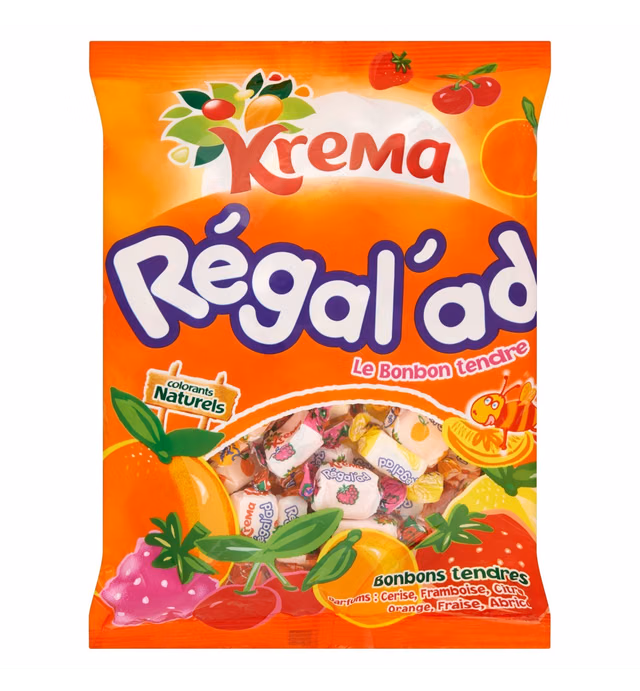 Krema Regal'ad Fruit Chewy Candy From France 150 Gr